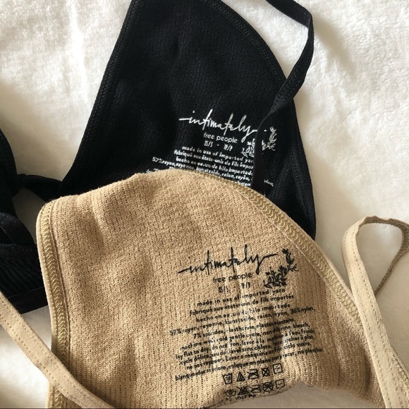 Free People Intimately Black and Nude Bralette Set - Picture 4 of 4